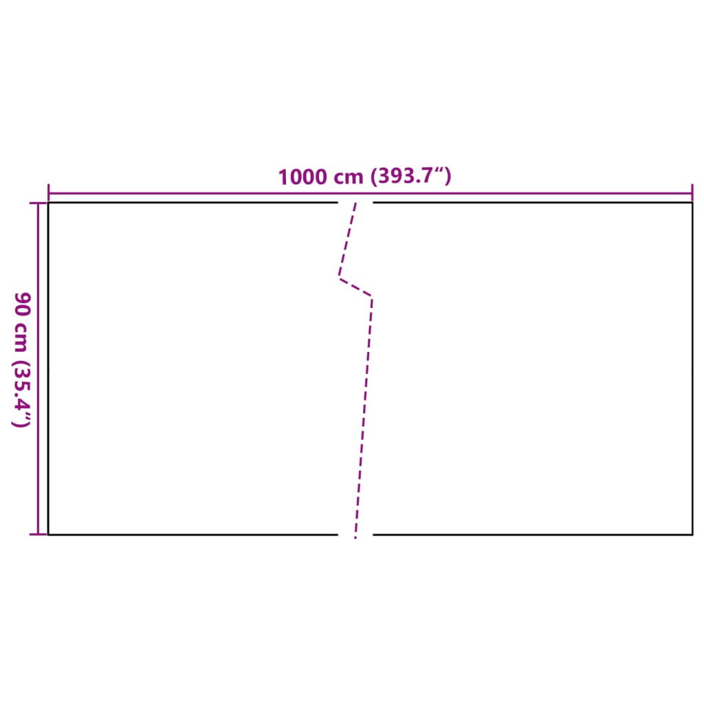 vidaXL Balkonscherm 1000x90 cm poly rattan bruin en zwart