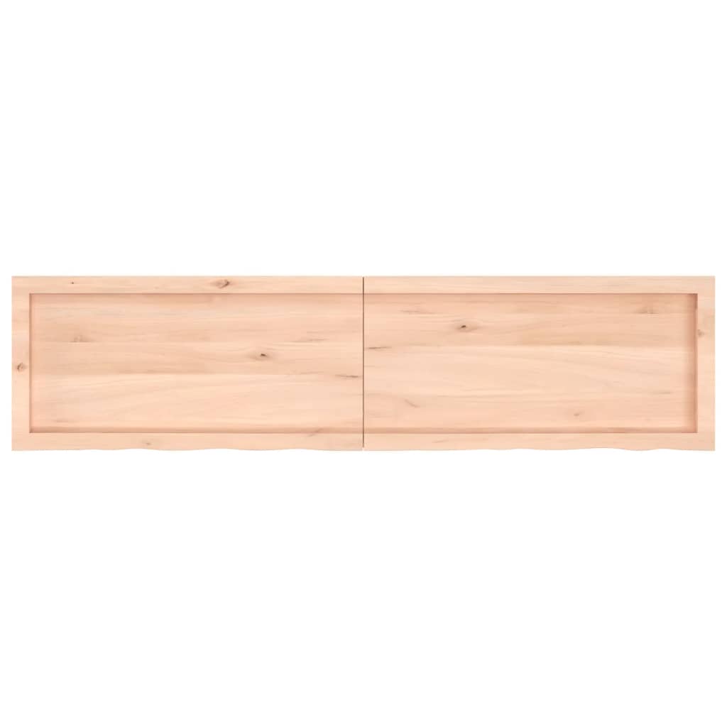 vidaXL Wandschap 160x40x(2-4) cm onbehandeld massief eikenhout