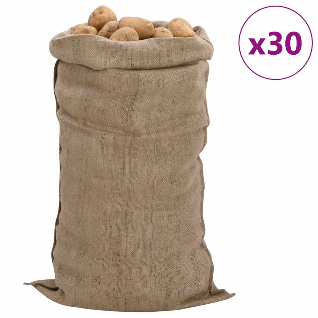 vidaXL Jutezakken 30 stuks 340 g/m² 65x135 cm 100% jute