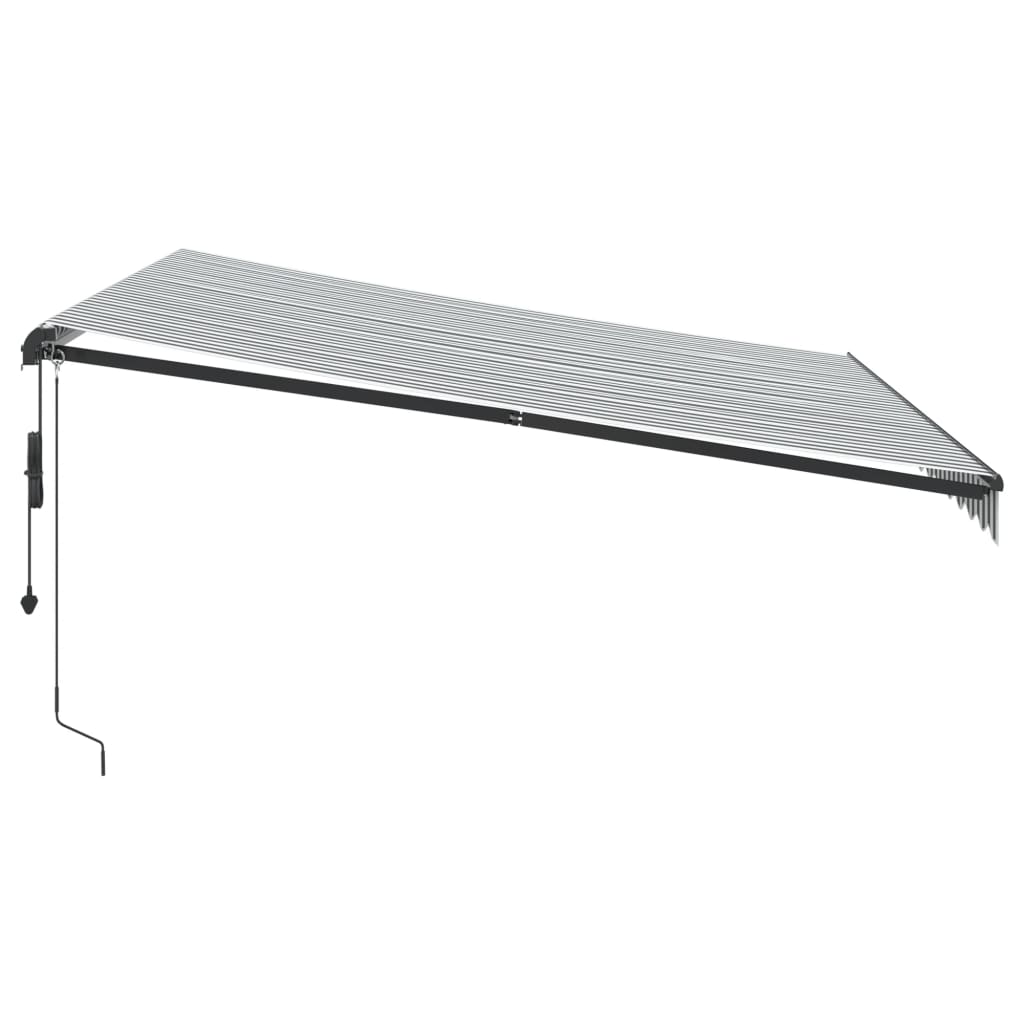 vidaXL Luifel automatisch uittrekbaar LED 400x350 cm antraciet en wit