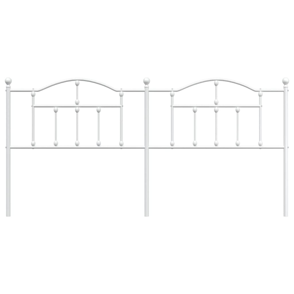 vidaXL Hoofdbord 200 cm metaal wit