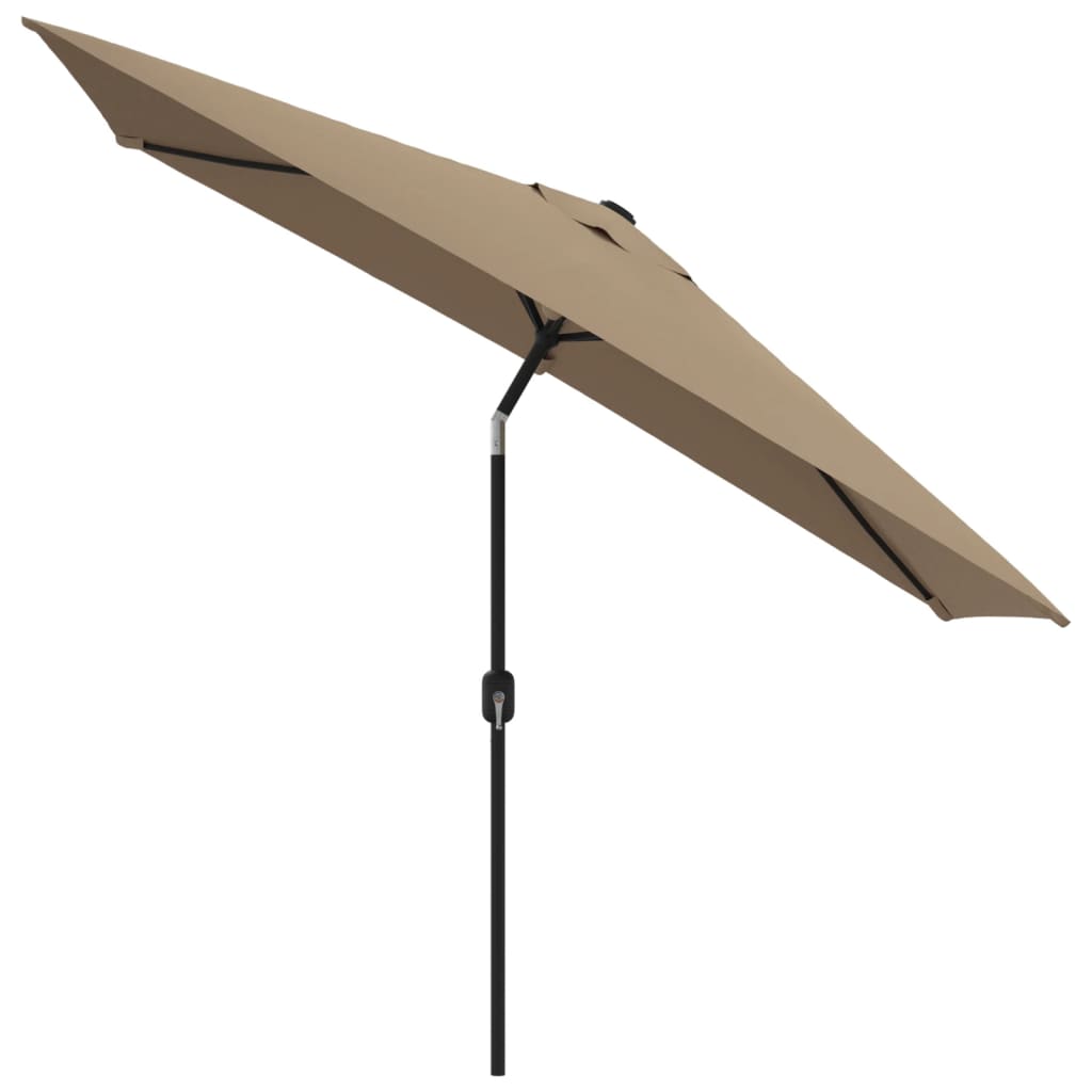 vidaXL Parasol met metalen paal 300x200 cm taupe