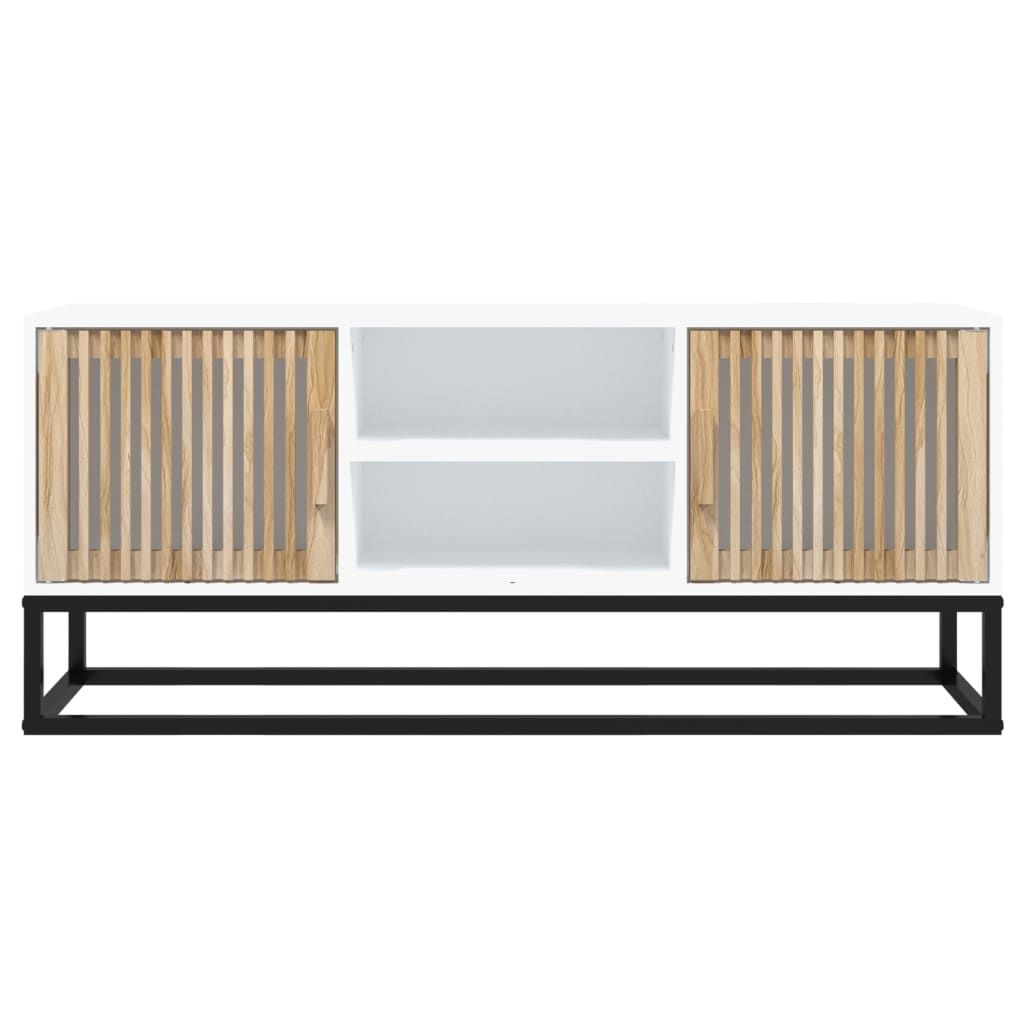 vidaXL Tv-meubel 105x30x45 cm bewerkt hout wit