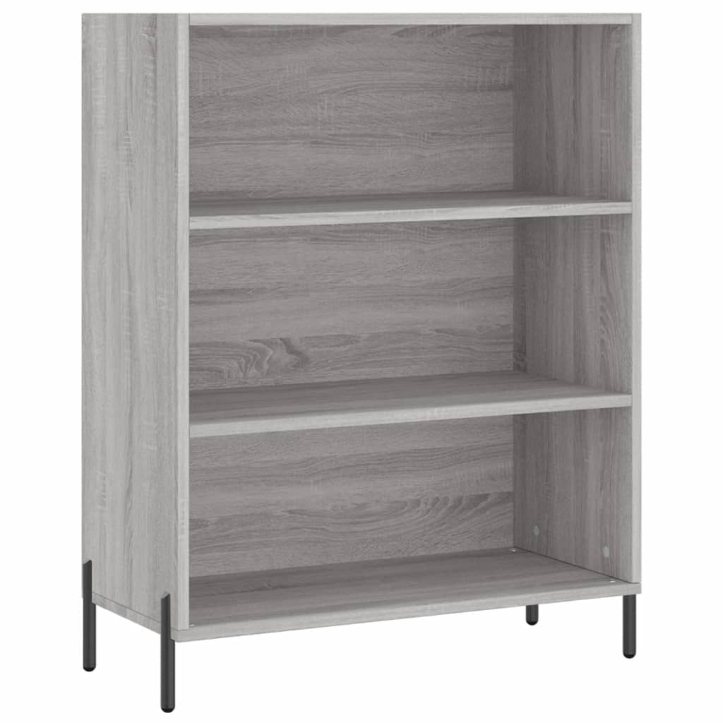 vidaXL Hoge kast 69,5x34x180 cm bewerkt hout grijs sonoma eikenkleurig