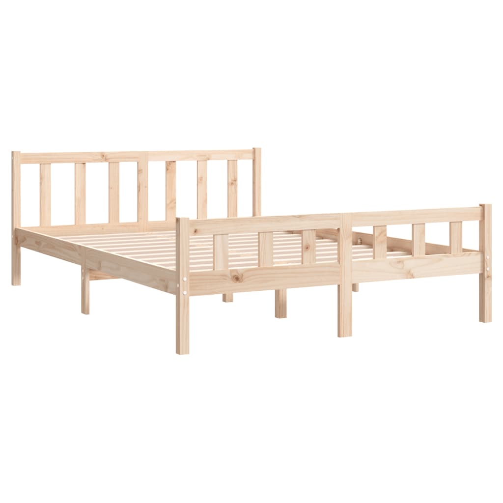 vidaXL Bedframe zonder matras massief hout 120x200 cm