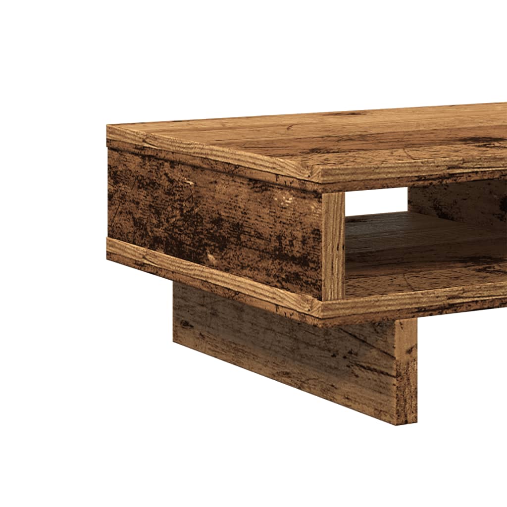 vidaXL Monitorstandaard 50x27x15 cm bewerkt hout oud houtkleurig