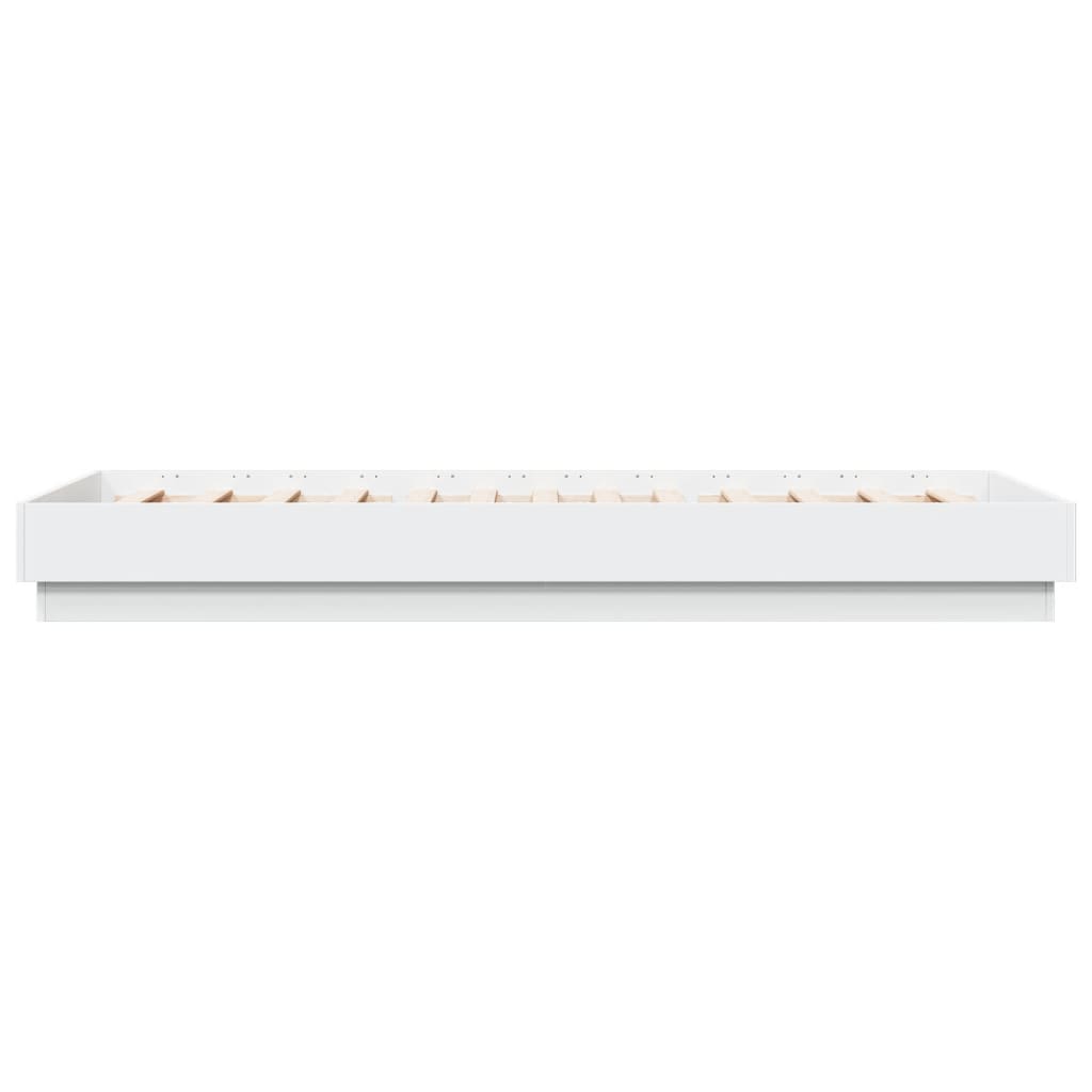 vidaXL Bedframe met LED-verlichting wit 90x200 cm