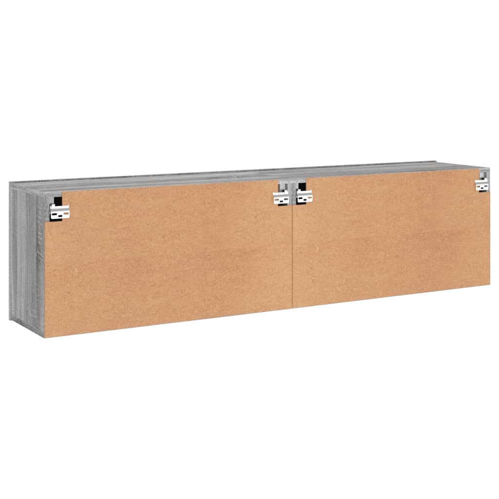 vidaXL Tv-meubels 2 st wandgemonteerd 80x30x41 cm grijs sonoma eiken