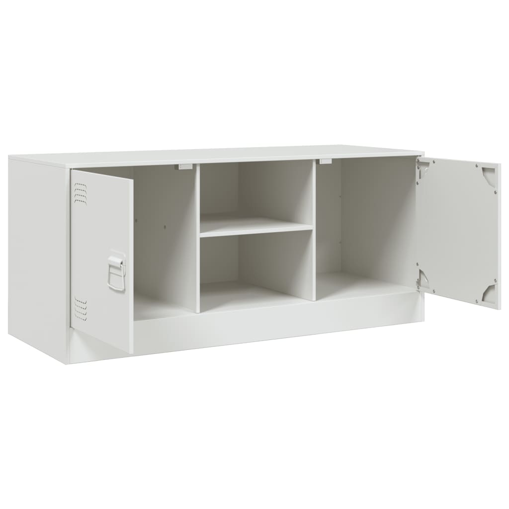 vidaXL Tv-meubel 99x39x44 cm staal wit