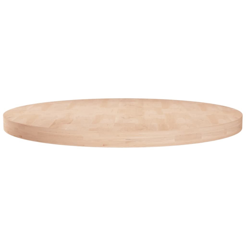 vidaXL Tafelblad rond Ø70x4 cm onbehandeld massief eikenhout