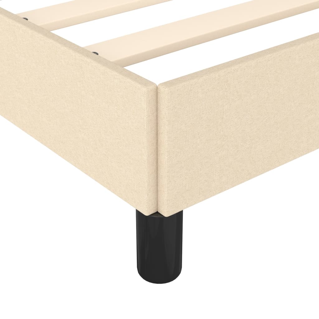 vidaXL Bedframe stof crèmekleurig 90x190 cm