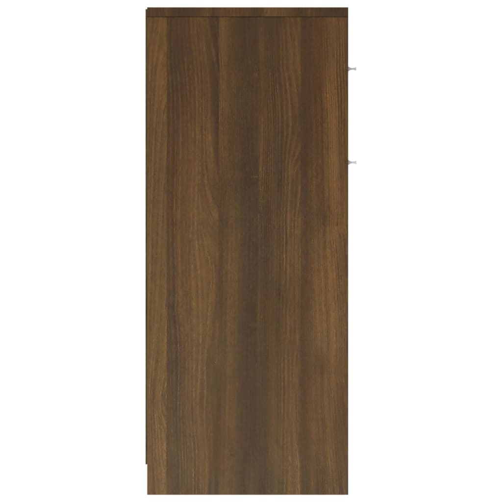 vidaXL Badkamerkast 60x33x80 cm bewerkt hout bruin eikenkleur