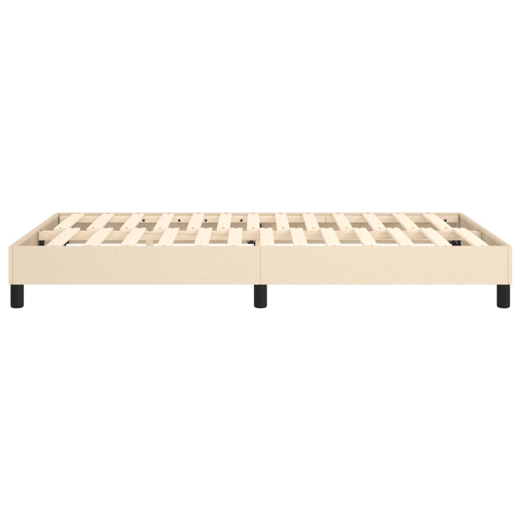 vidaXL Bedframe zonder matras 120x200 cm stof crèmekleurig