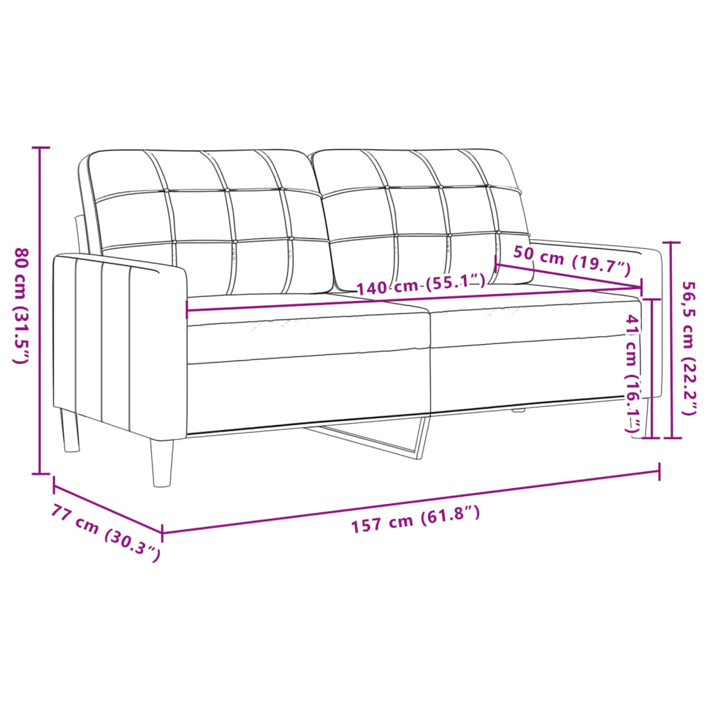 vidaXL 3-delige Loungeset stof taupe