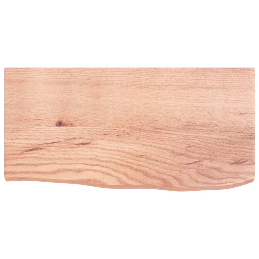 vidaXL Wastafelblad 60x30x(2-4) cm behandeld massief hout lichtbruin