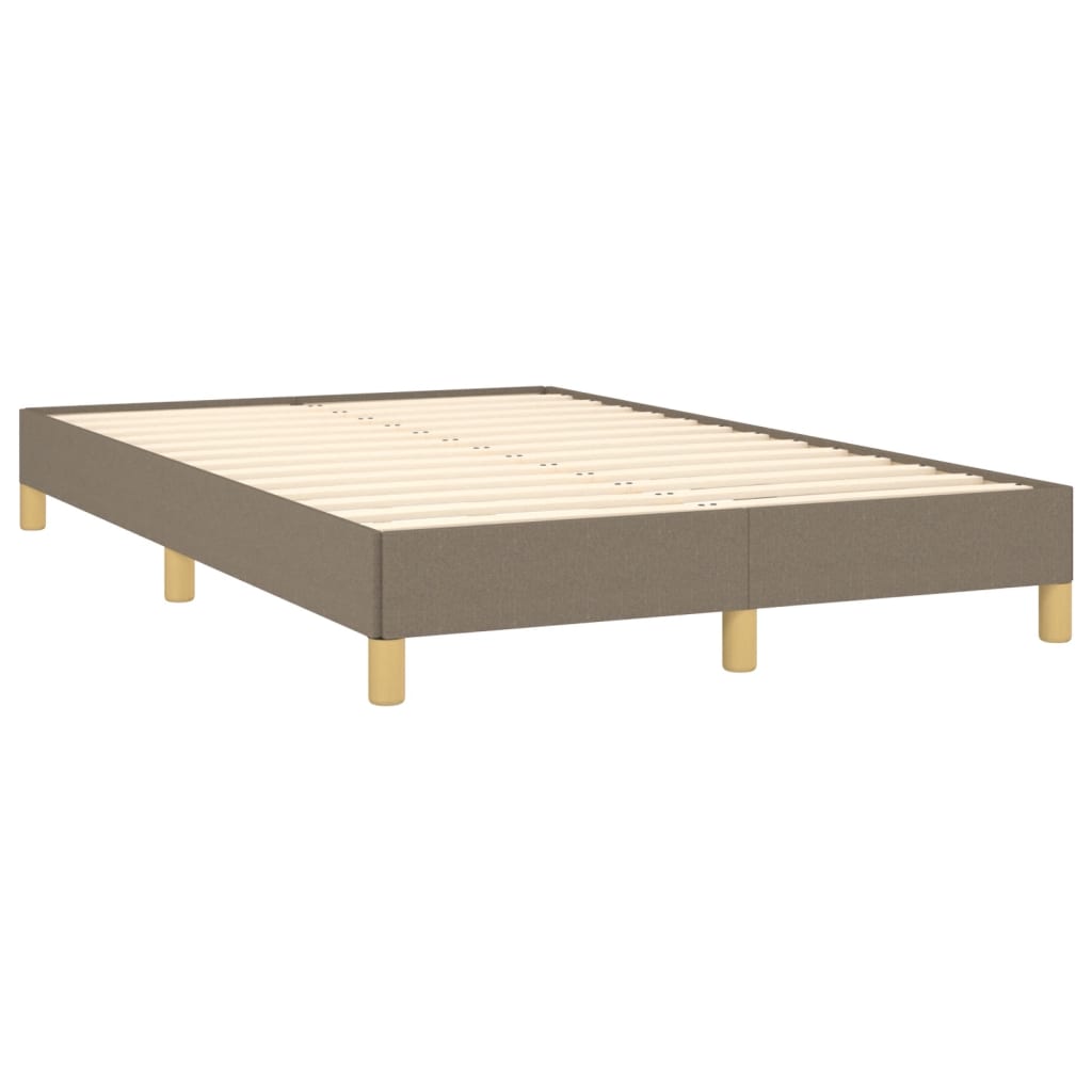 vidaXL Boxspring met matras en LED stof taupe 120x190 cm