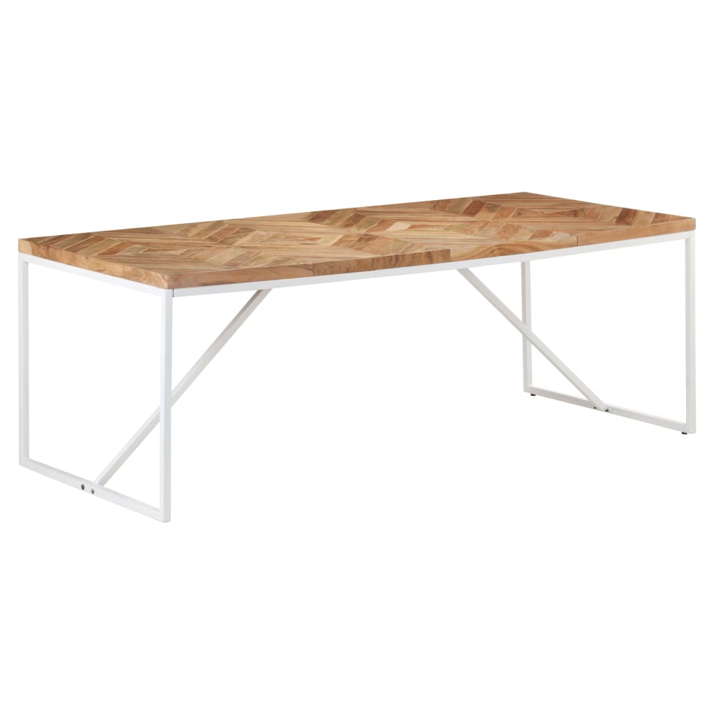 vidaXL Eettafel 200x90x76 cm massief acaciahout en mangohout