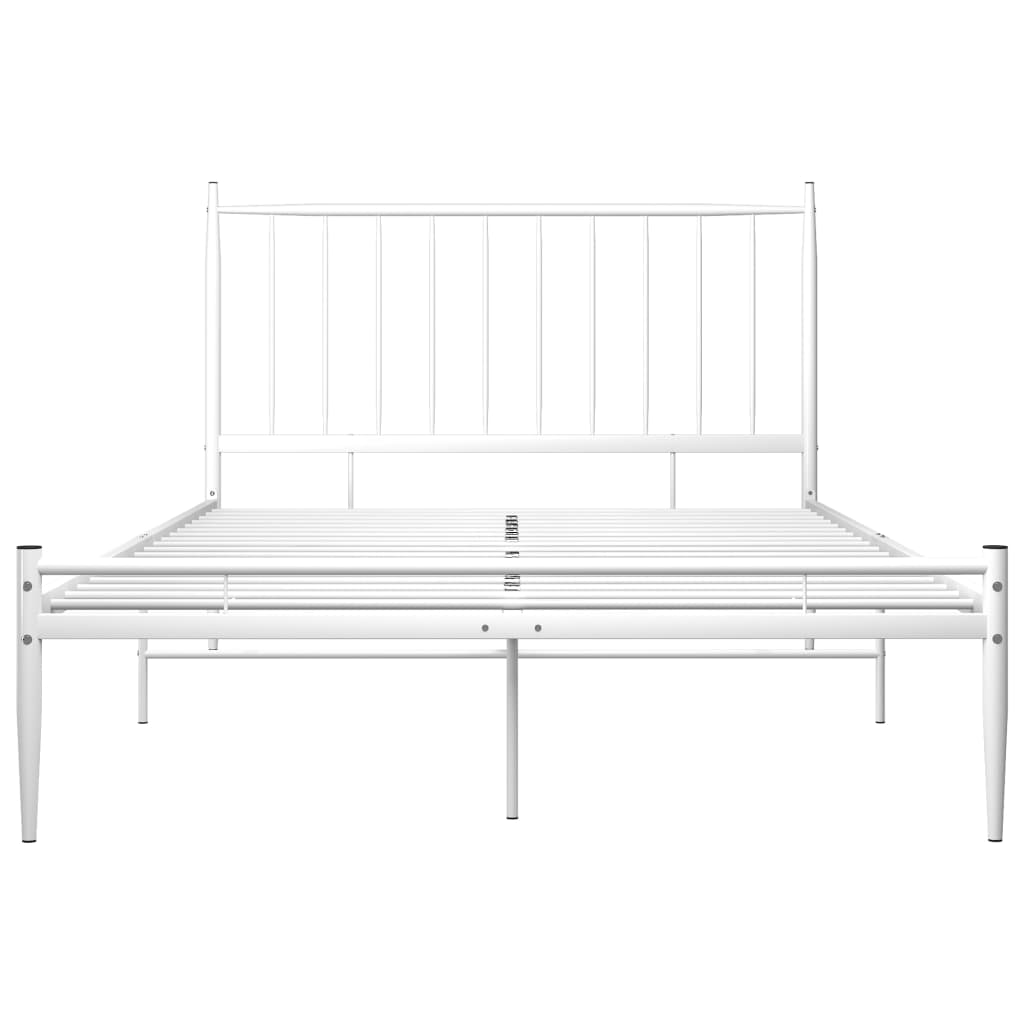 vidaXL Bedframe metaal wit 120x200 cm