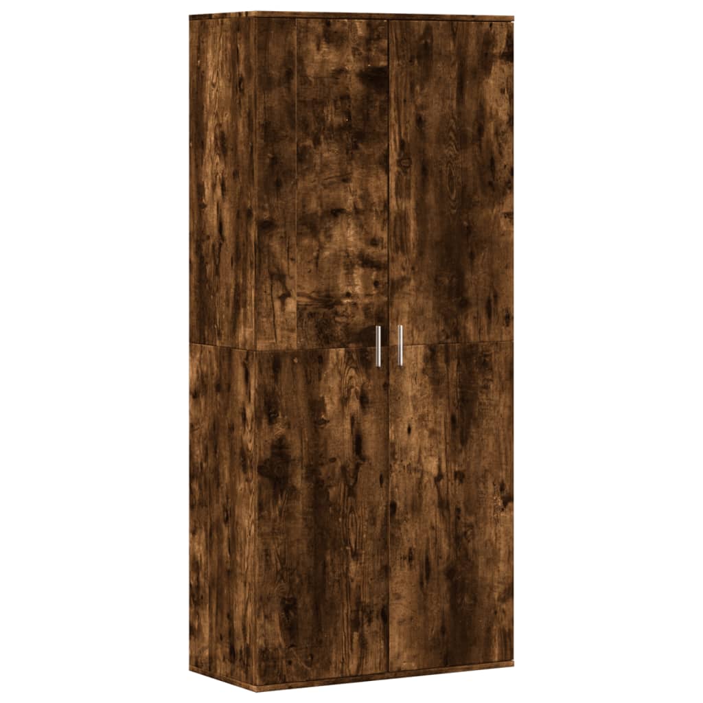 vidaXL Schoenenkast 80x39x178 cm bewerkt hout gerookt eikenkleurig