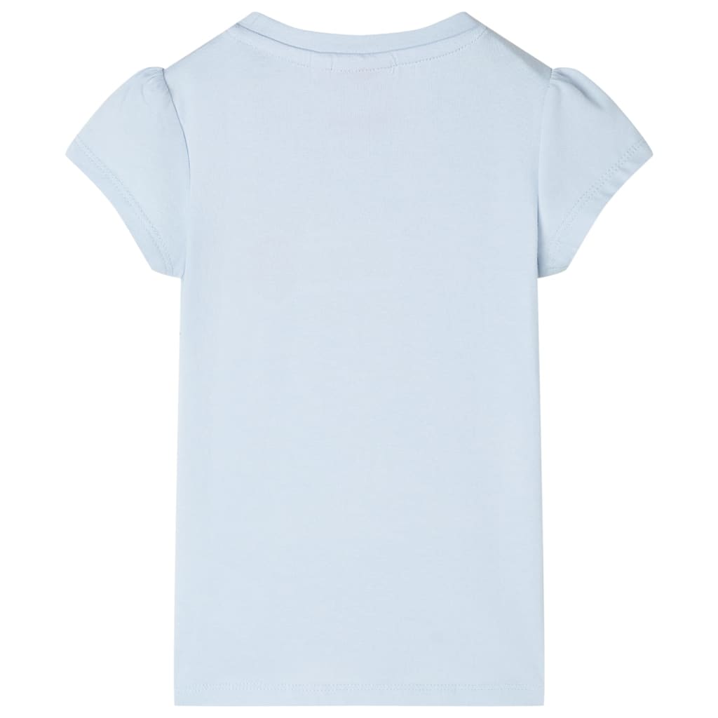 Kindershirt 128 lichtblauw