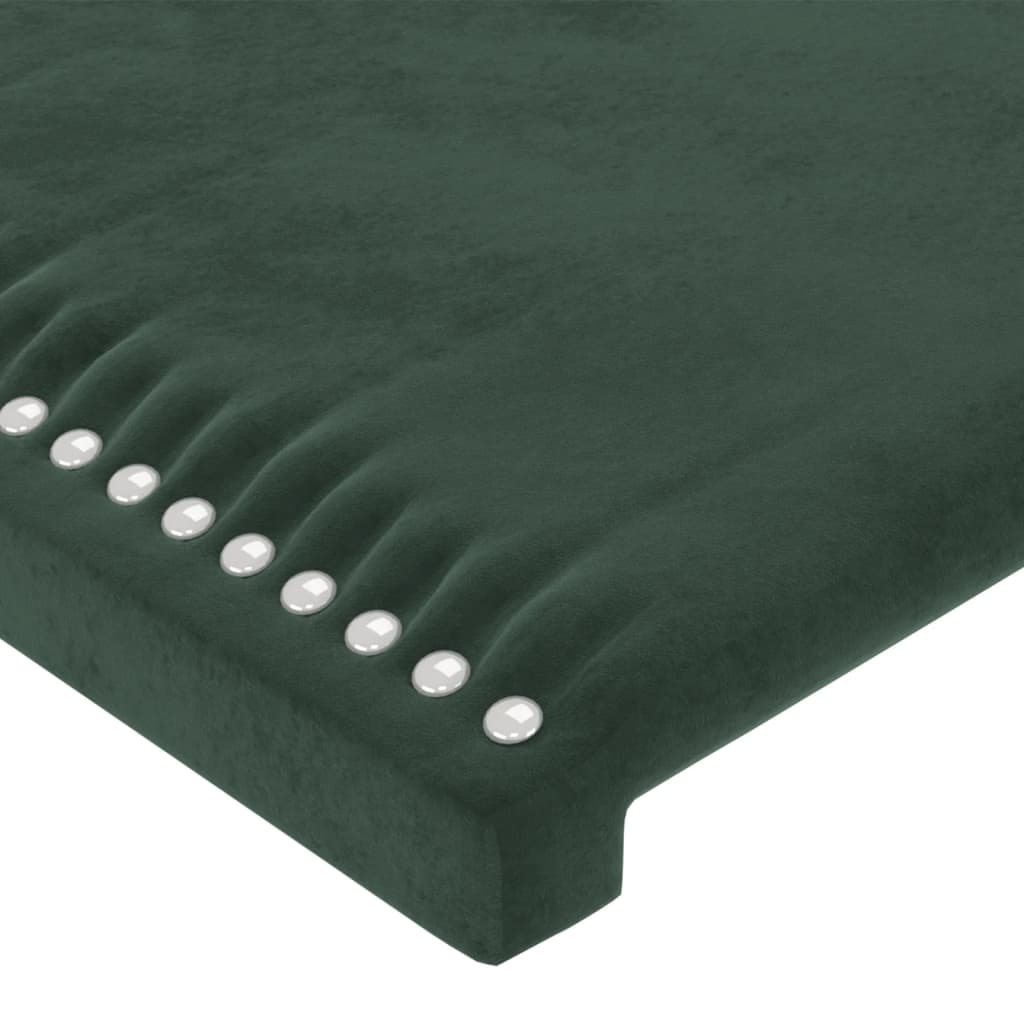 vidaXL Bedframe zonder matras 200x200 cm fluweel donkergroen