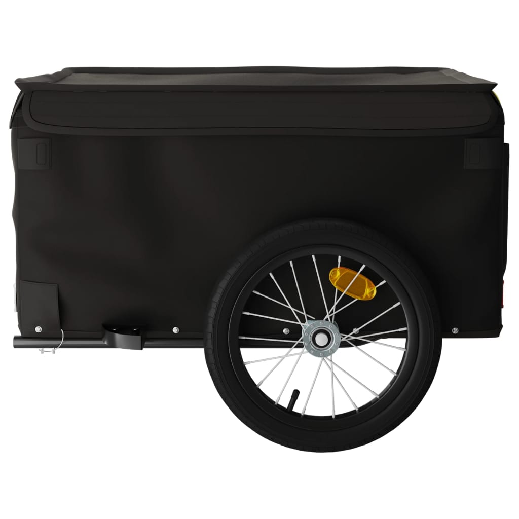 vidaXL Fietstrailer 45 kg ijzer zwart