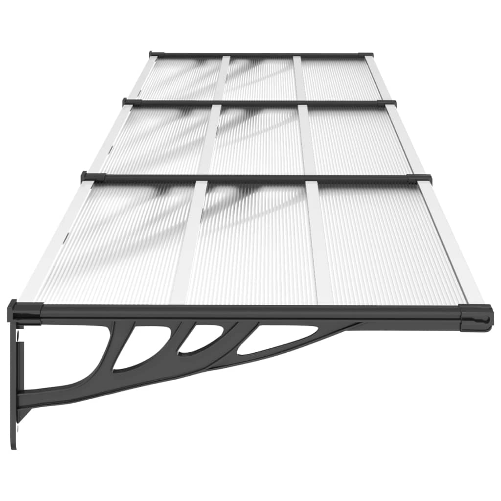 vidaXL Deurluifel 358,5x90 cm polycarbonaat zwart en transparant