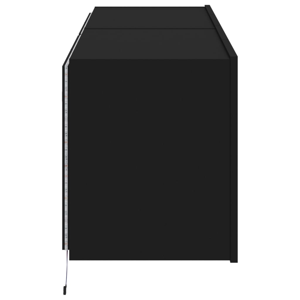 vidaXL Tv-wandmeubels met LED-verlichting 2 st 60x35x41 cm zwart