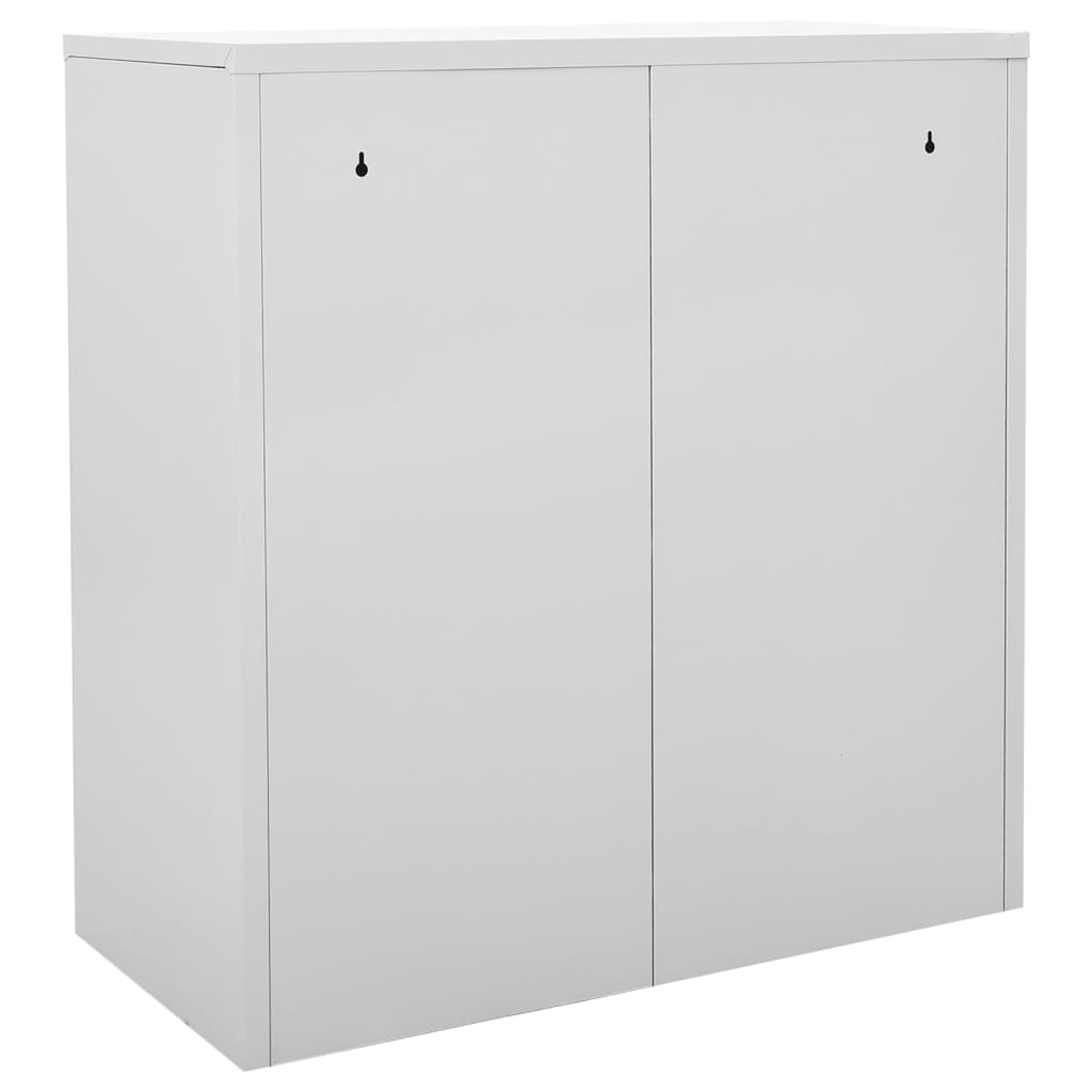 vidaXL Lockerkasten 5 st 90x45x92,5 cm staal lichtgrijs en blauw