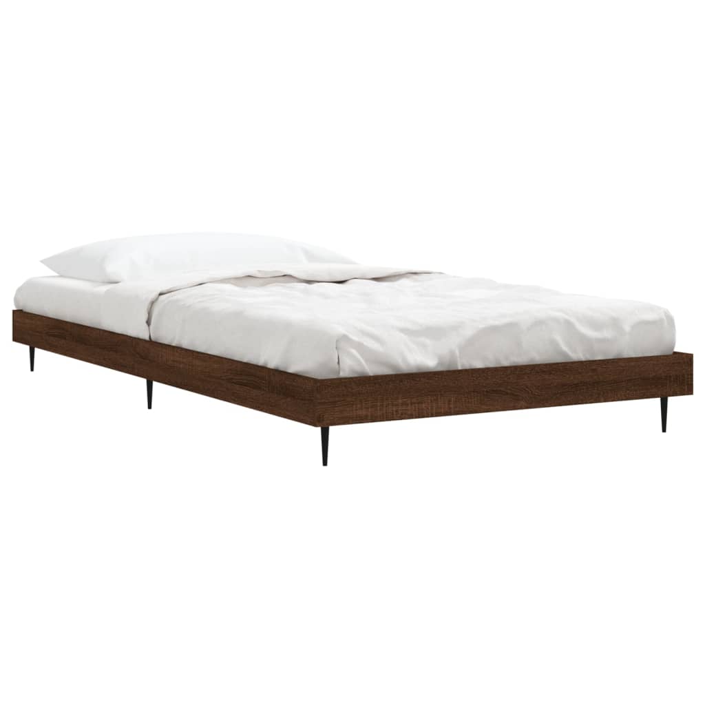 vidaXL Bedframe zonder matras bewerkt hout bruin eikenkleur 90x190 cm