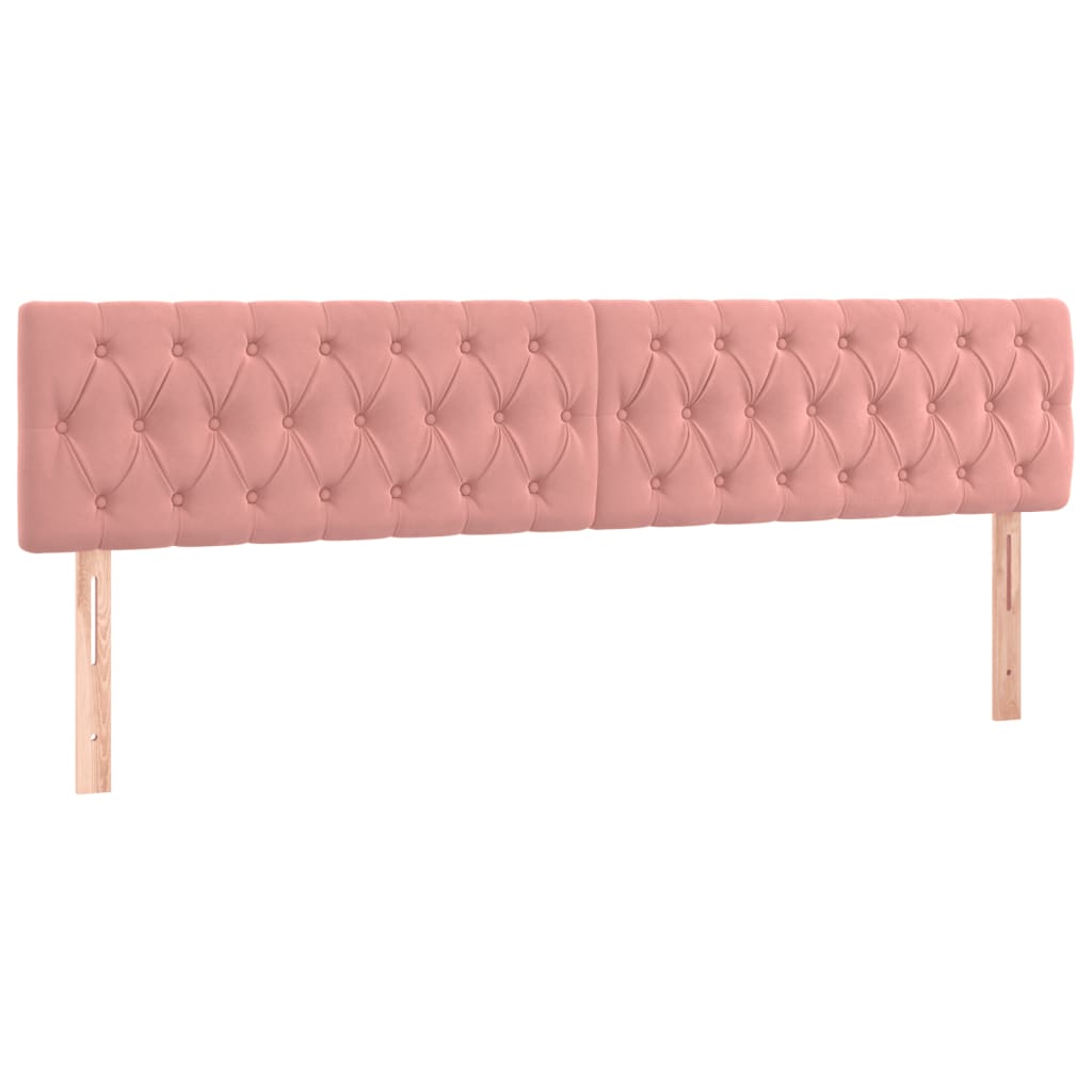 vidaXL Boxspring met matras en LED fluweel roze 120x190 cm