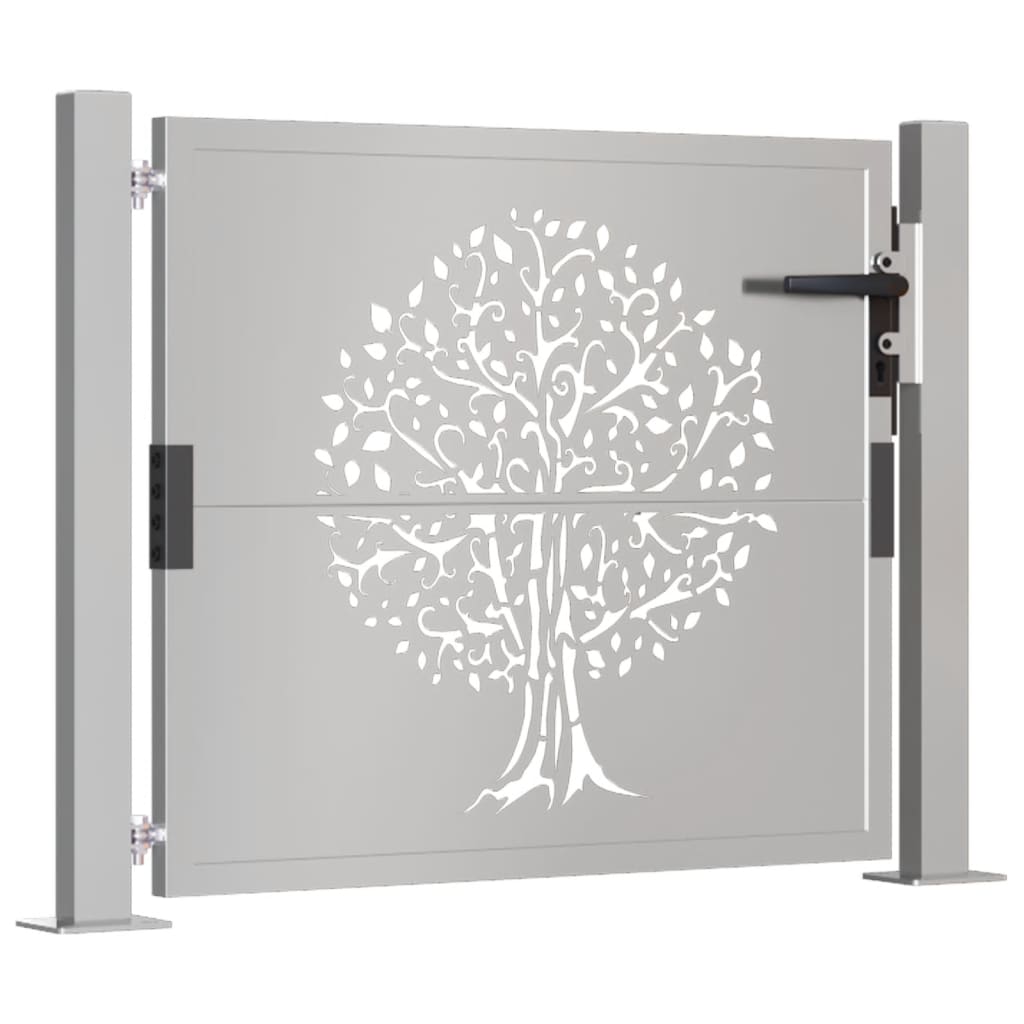 vidaXL Poort 105x105 cm boomontwerp cortenstaal