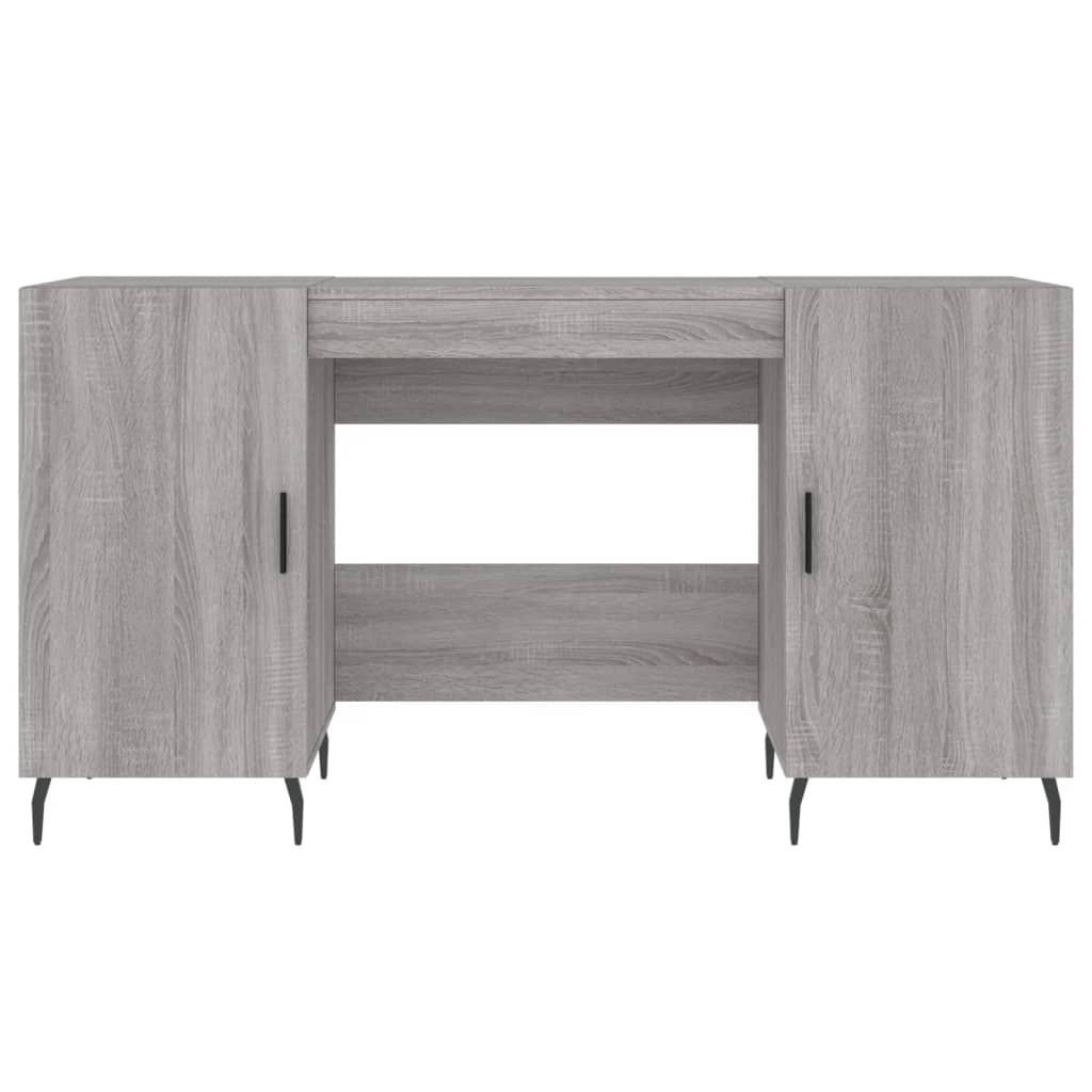 vidaXL Bureau 140x50x75 cm bewerkt hout grijs sonoma eikenkleurig