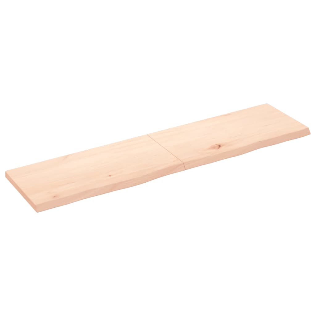 vidaXL Wandschap 160x40x(2-4) cm onbehandeld massief eikenhout