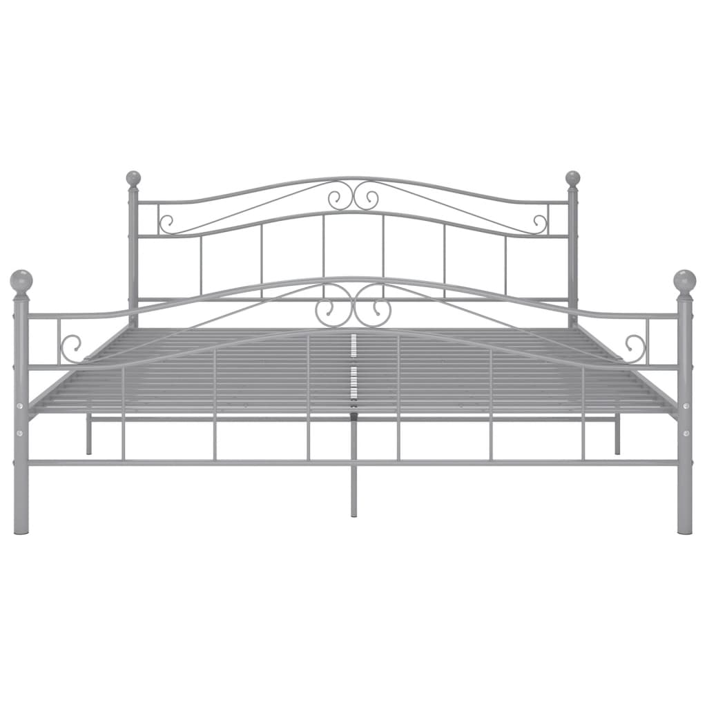 vidaXL Bedframe metaal grijs 140x200 cm