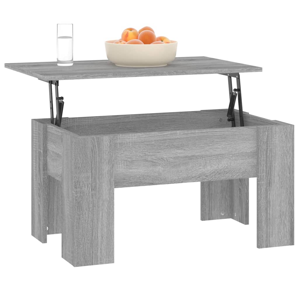 vidaXL Salontafel 79x49x41 cm bewerkt hout grijs sonoma eikenkleurig