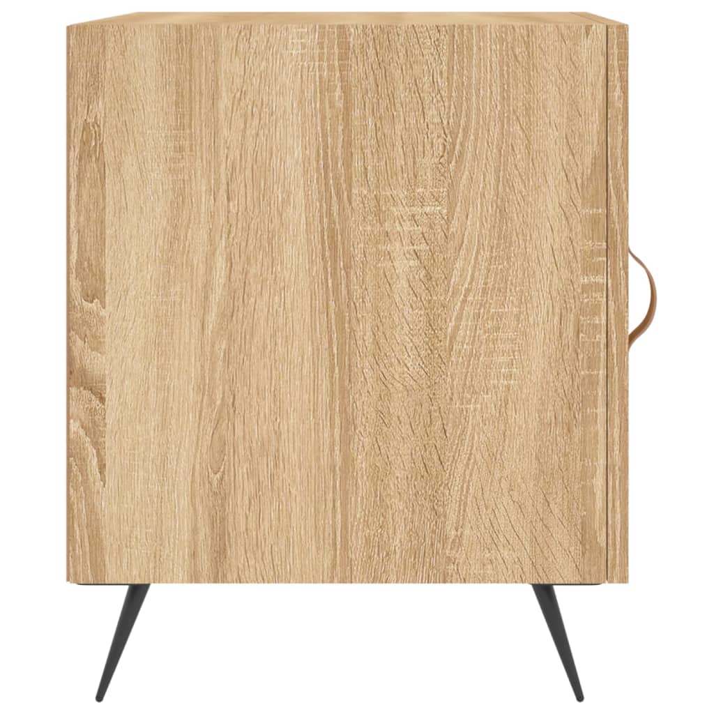 vidaXL Nachtkastjes 2 st 40x40x50 cm bewerkt hout sonoma eikenkleurig