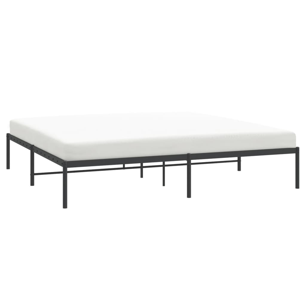 vidaXL Bedframe metaal zwart 193x203 cm