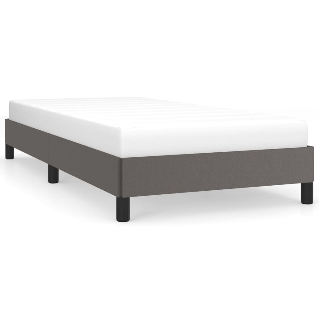 vidaXL Bedframe kunstleer grijs 90x190 cm