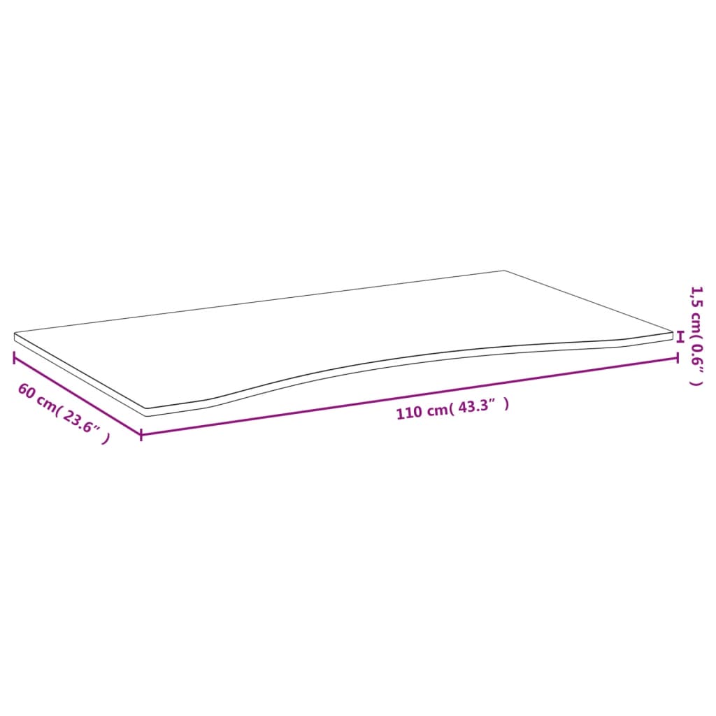 vidaXL Bureaublad 110x60x1,5 cm bamboe