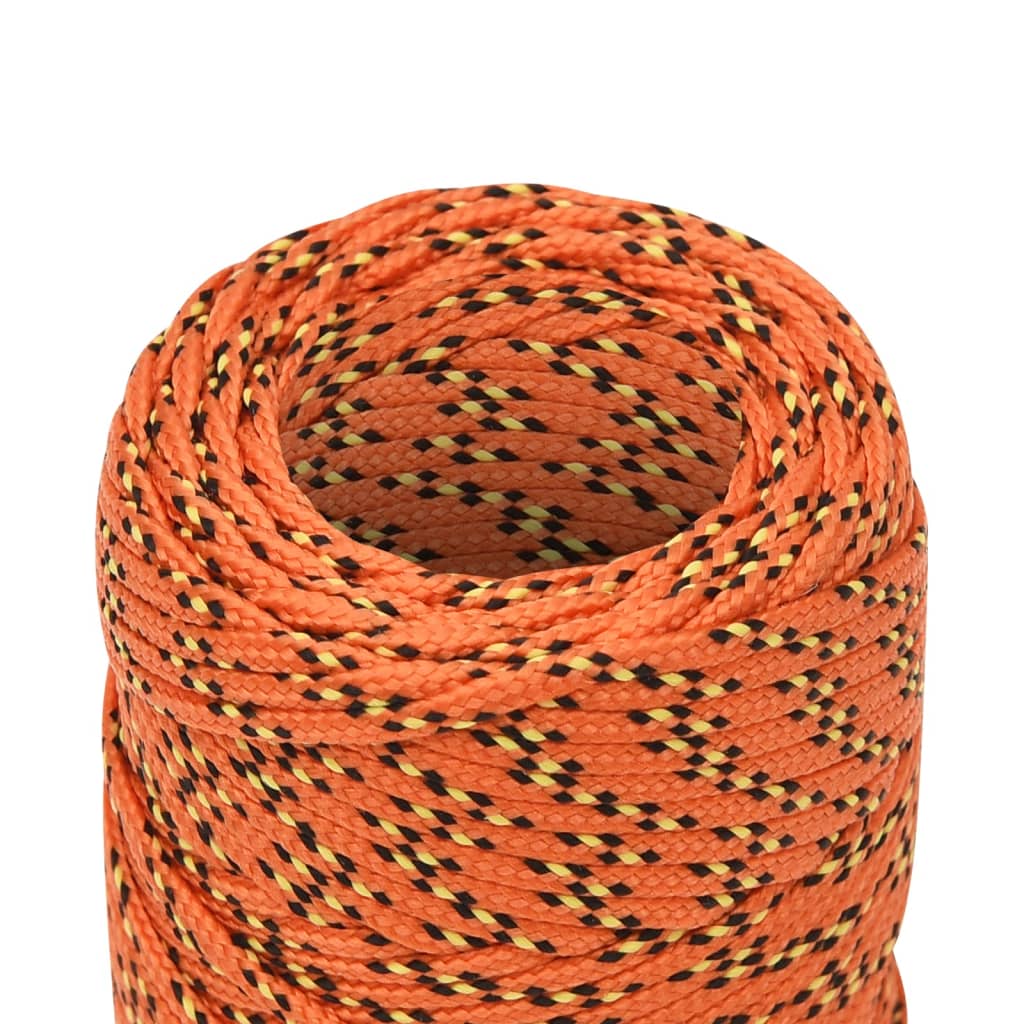 vidaXL Boottouw 2 mm 250 m polypropyleen oranje