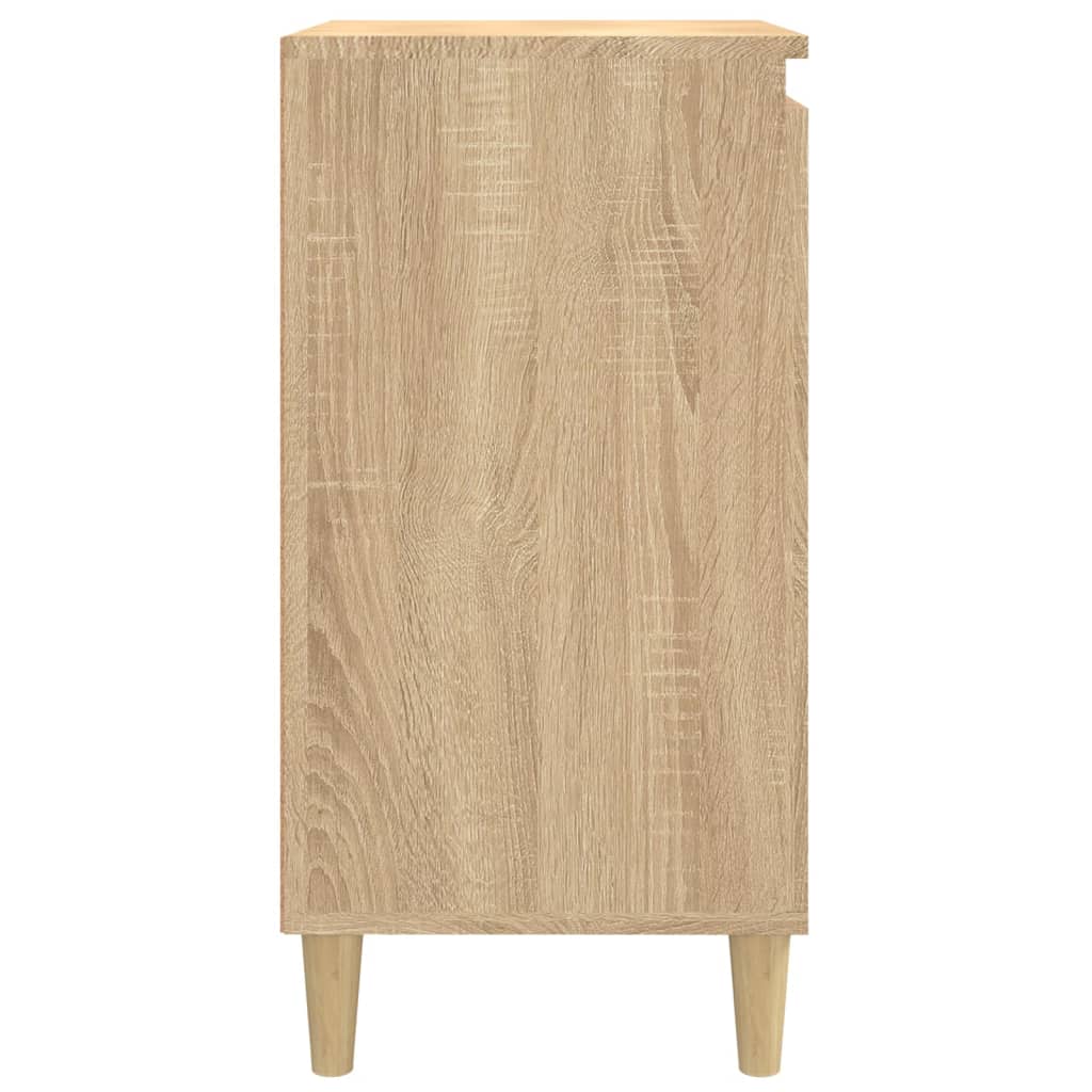 vidaXL Nachtkastjes 2 st 40x35x70 cm bewerkt hout sonoma eikenkleurig