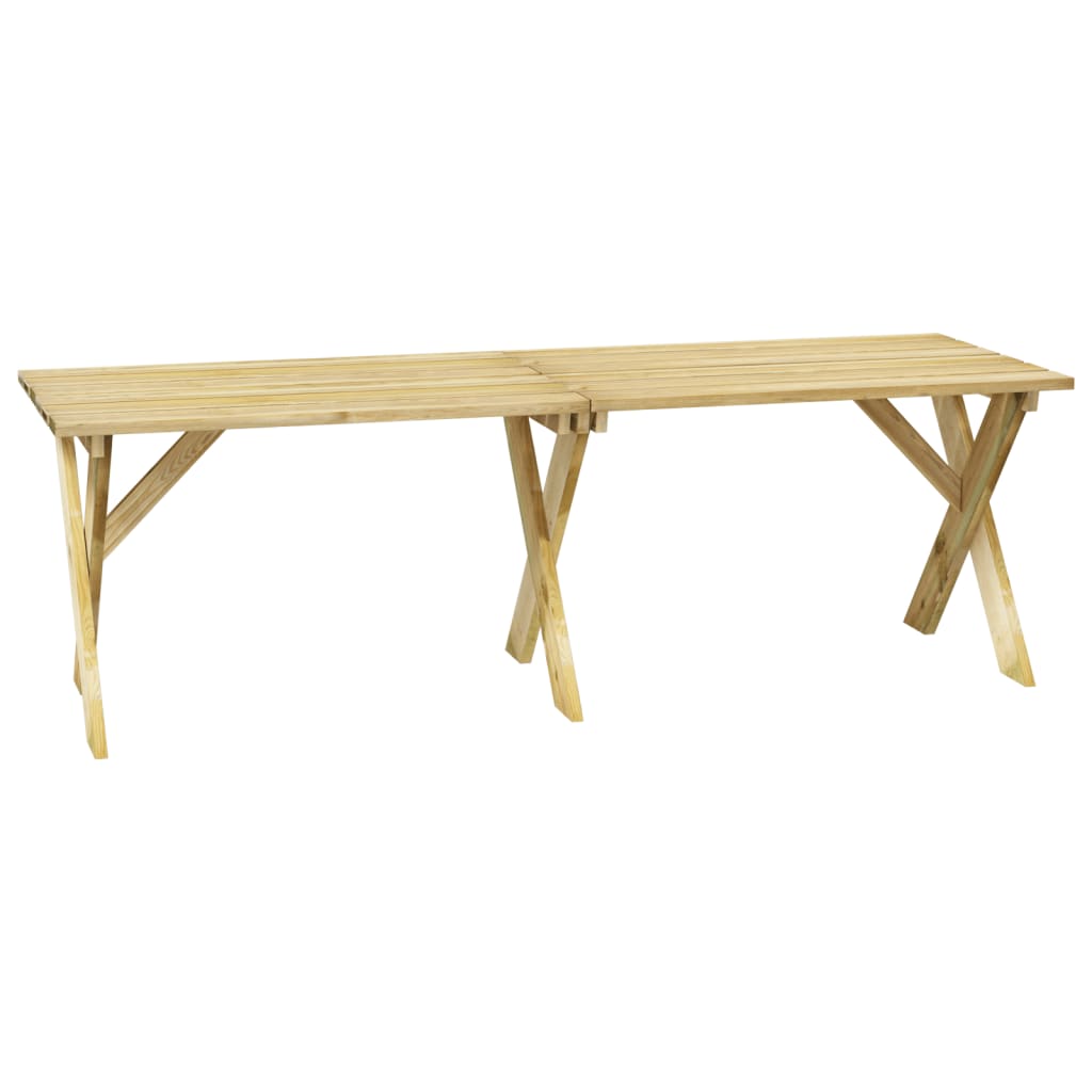 vidaXL Tuintafel 220x73x70 cm geïmpregneerd grenenhout