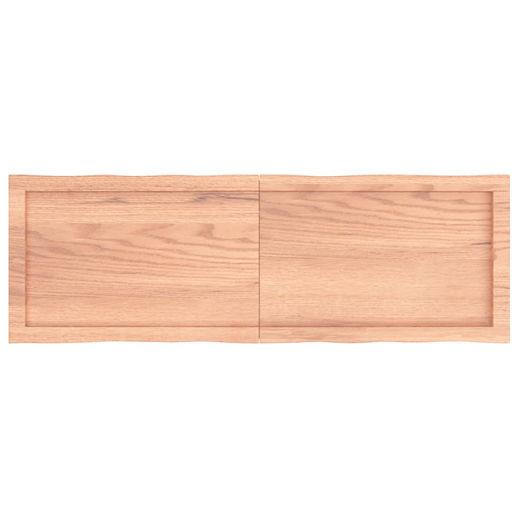 vidaXL Tafelblad natuurlijke rand 120x40x(2-4)cm eikenhout lichtbruin