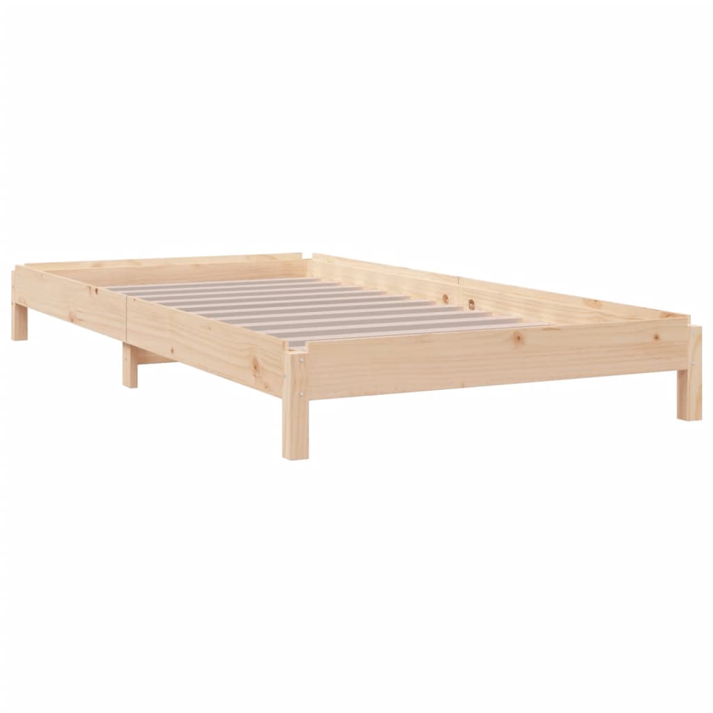 vidaXL Bed stapelbaar 75x190 cm massief grenenhout