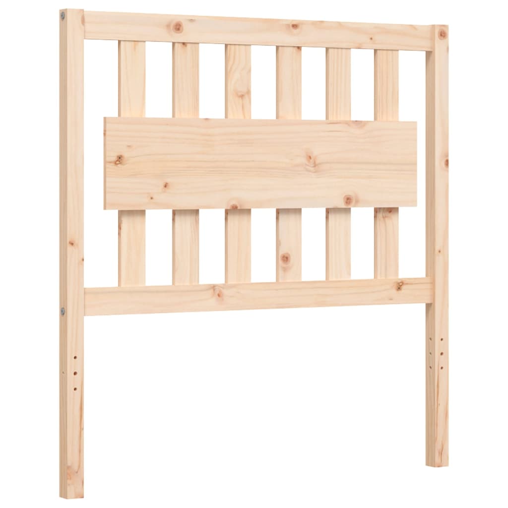 vidaXL Bedframe met hoofdbord massief hout 90x200 cm