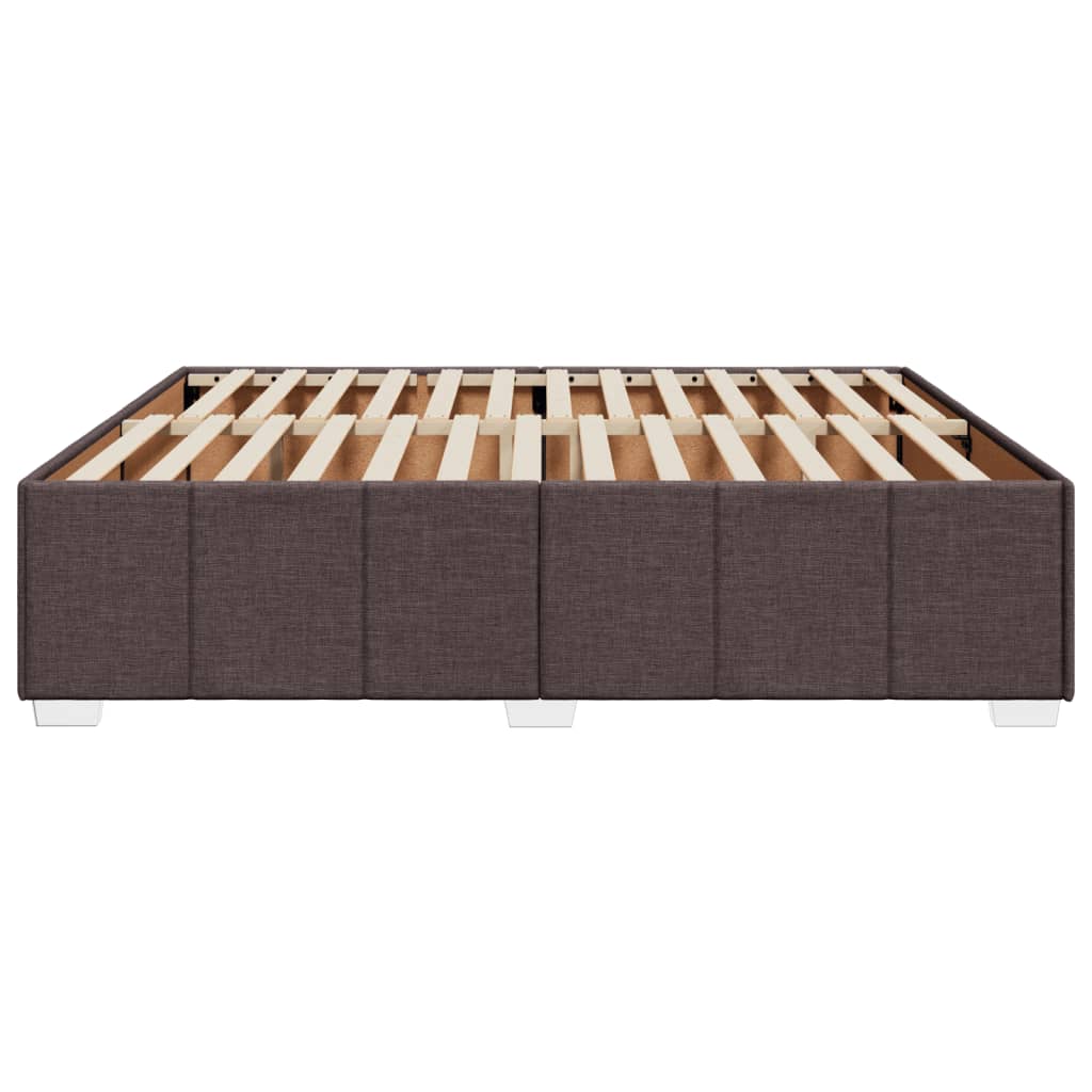 vidaXL Bedframe zonder matras stof donkerbruin 180x200 cm