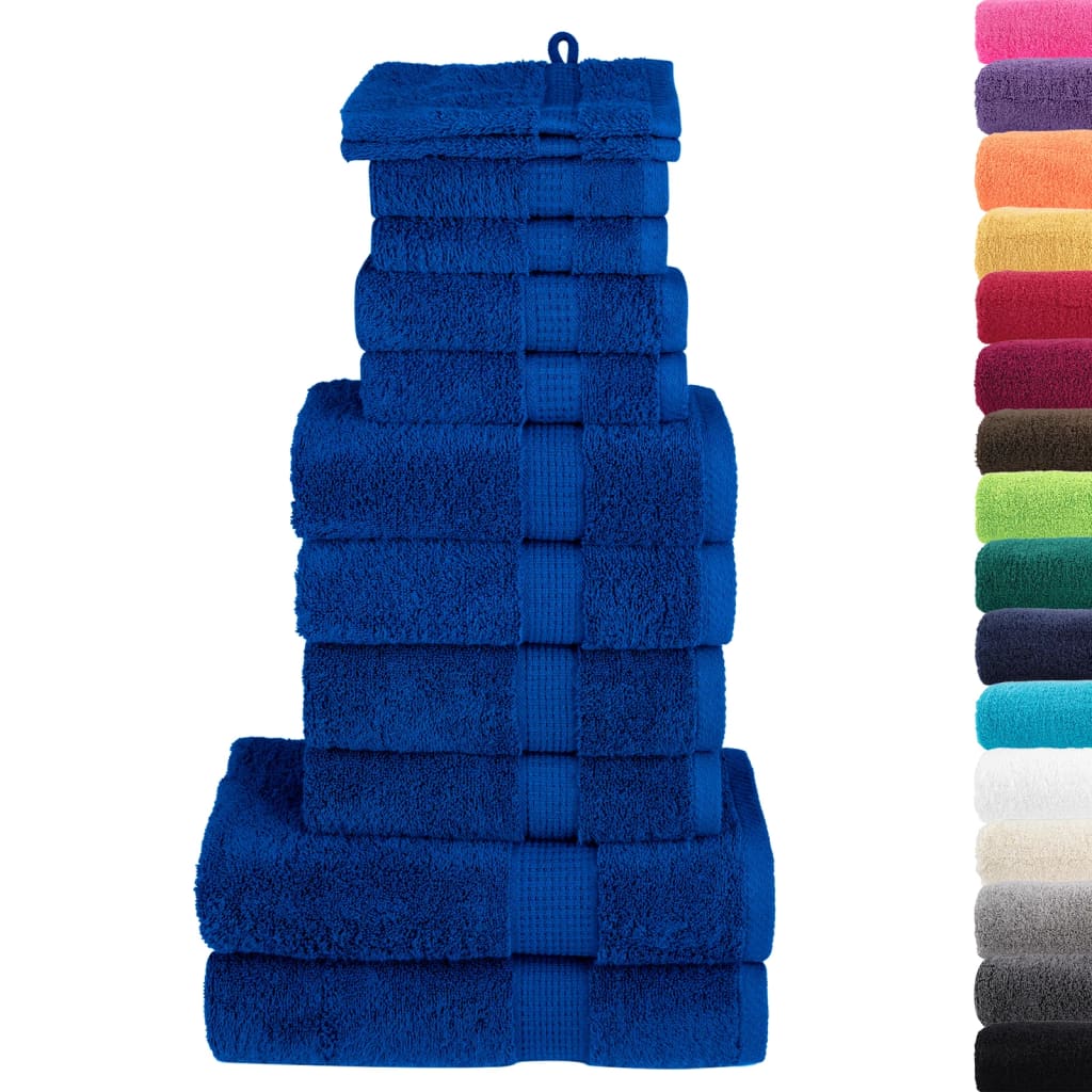 vidaXL 12-delige Handdoekenset SOLUND 600 g/m² blauw