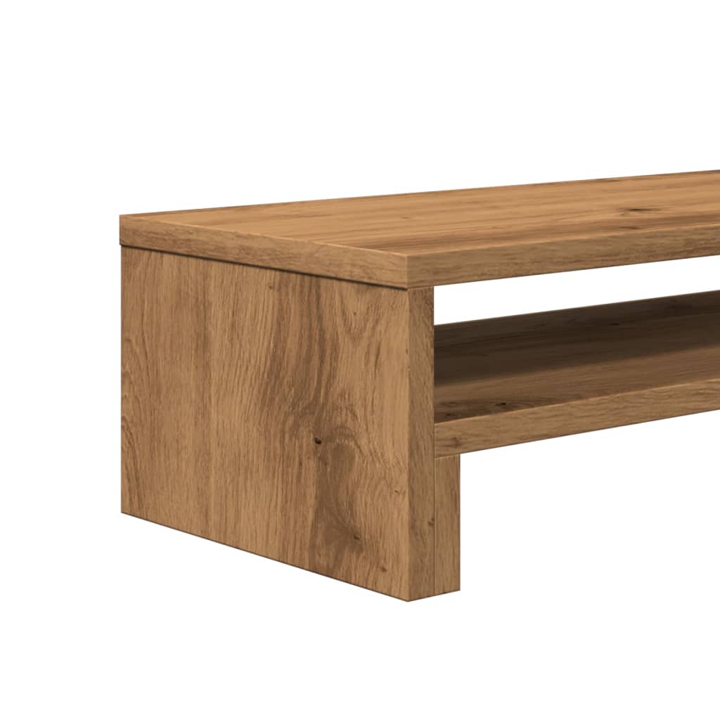 vidaXL Monitorstandaard 54x22x15 cm bewerkt hout artisanaal eikenkleur