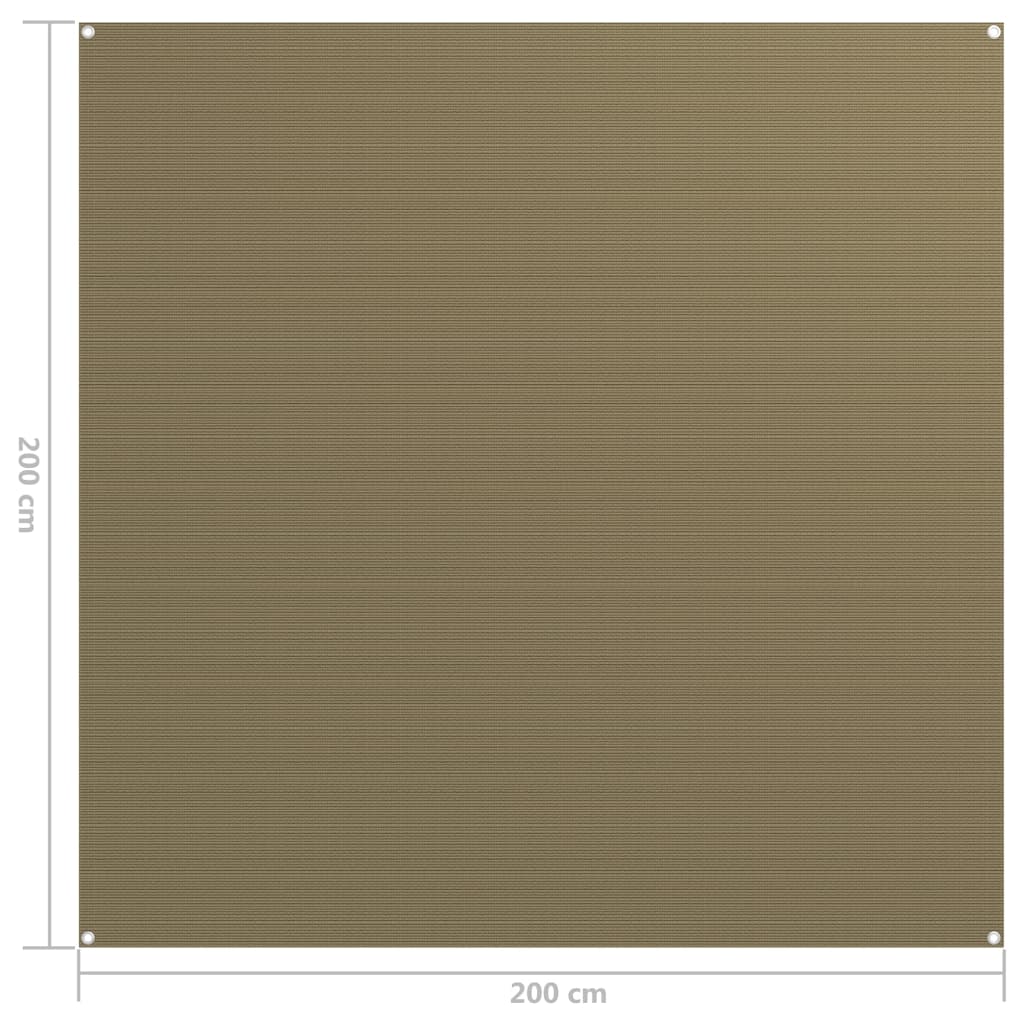 vidaXL Tenttapijt 200x200 cm taupe